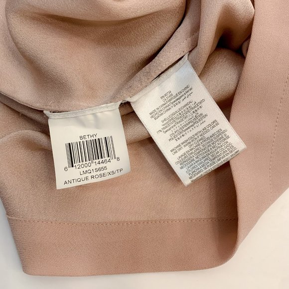 BCBGMaxAzria Bethy Asymmetrical Rose Blouse Size XS - Picture 9 of 9